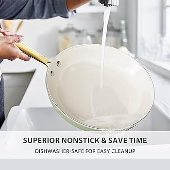 Pots and Pans Set Non Stick - Ceramic Cookware Set with Cooking Utensils Set, Non Toxic Kitchen Cookware Sets