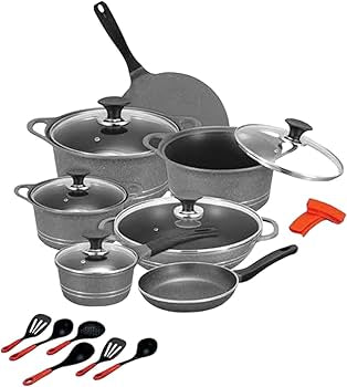 Pot Set 20pc Eden Marble Coating (Grey)