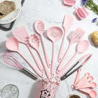 Silicone Utensil Set Kitchen Utensils, 22PCS Cooking Utensils Set, Turner Spatula Tong Spoon Non-Stick Heat Resistant